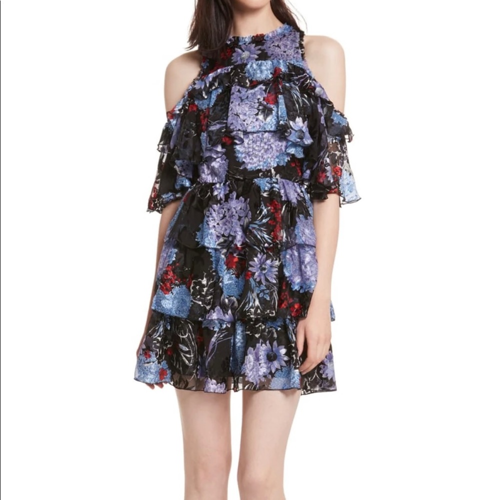 Alice +Olivia Cold- Sholder Accent Mini Dress size 8z. new